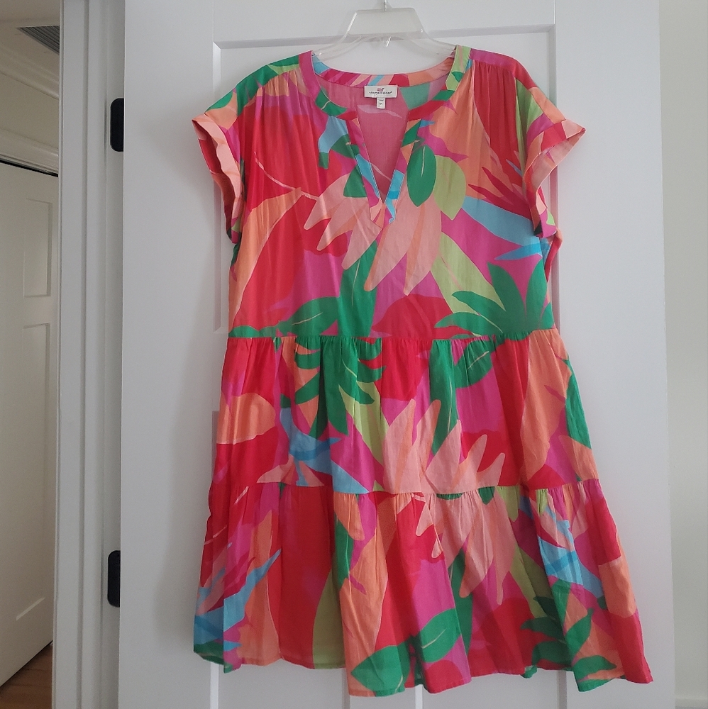 Vineyard Vines Colorful Floral Dress Sz M
